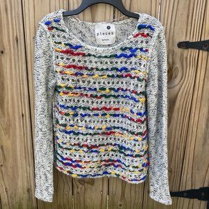 Kensie Pieces Colorful Knit Sweater - Size Medium